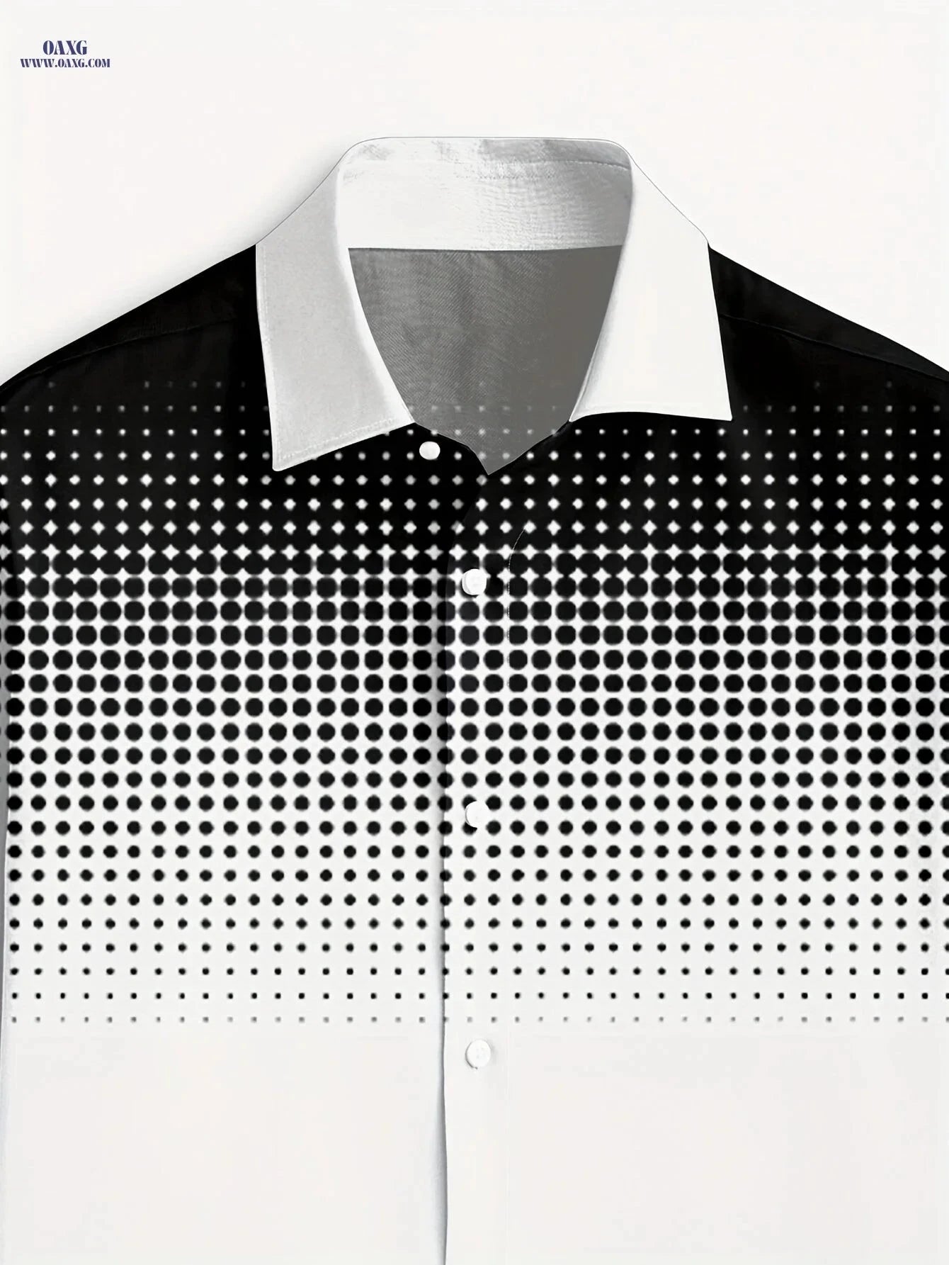 Men's Casual Long Sleeve Shirt - Comfortable Polyester with Print Design   OAXG 