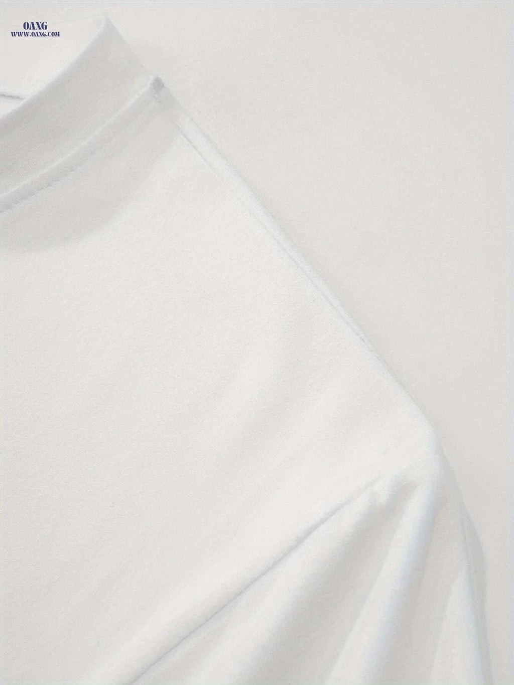 Men's Casual Long Sleeve White T-Shirt - Smooth Texture & Regular Fit   OAXG White / XS