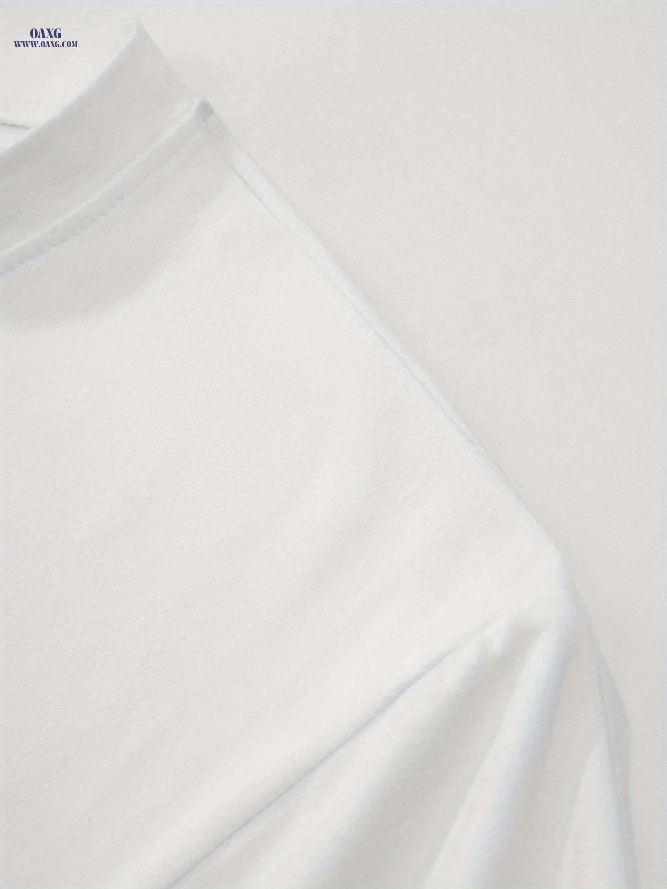 Men's Casual Long Sleeve White T-Shirt - Smooth Texture & Regular Fit   OAXG White / XS