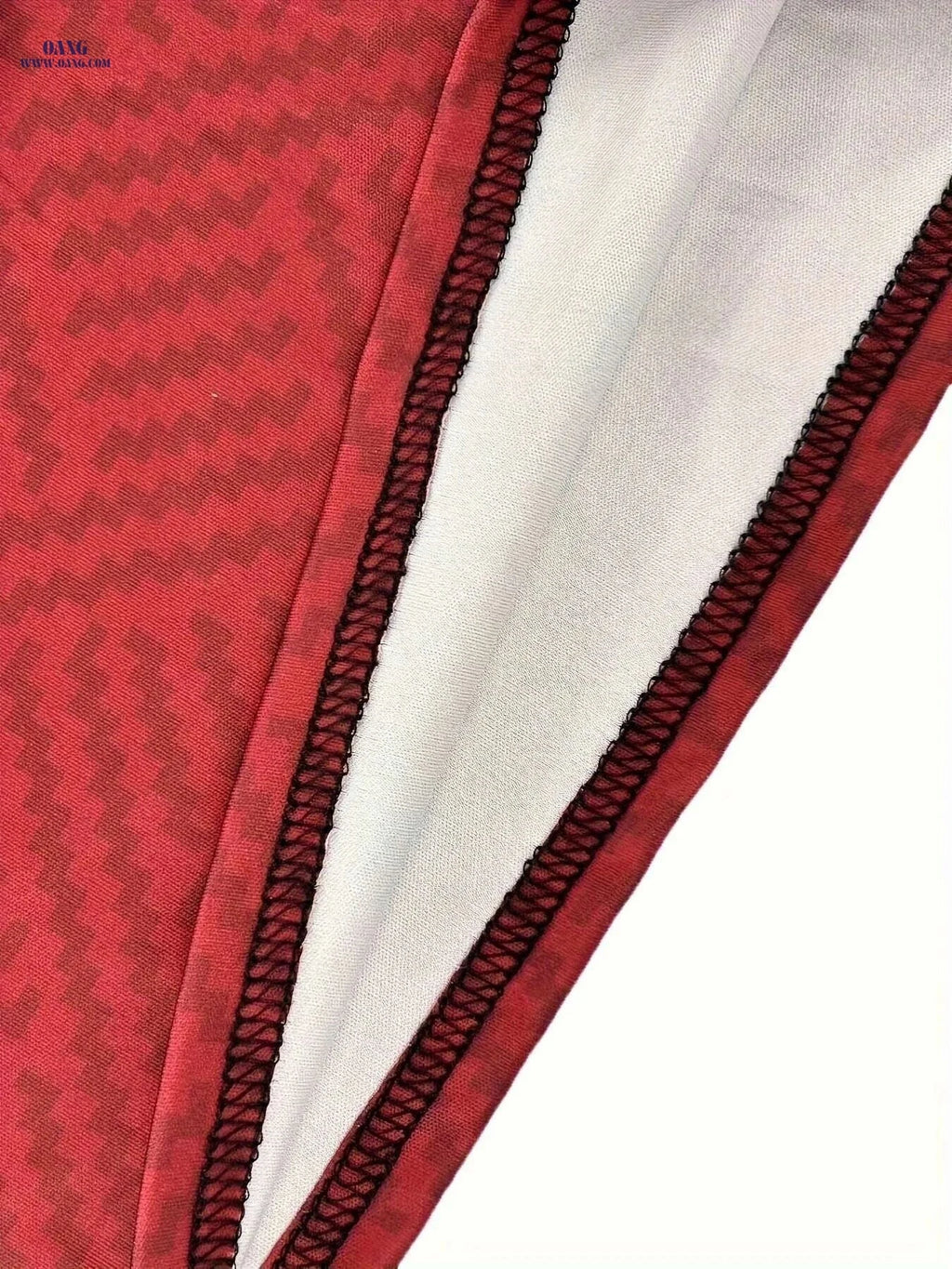 Men's Casual Long Sleeve Zip-Up Polo - Geometric Pattern, All-Season   OAXG Mixed Color / M