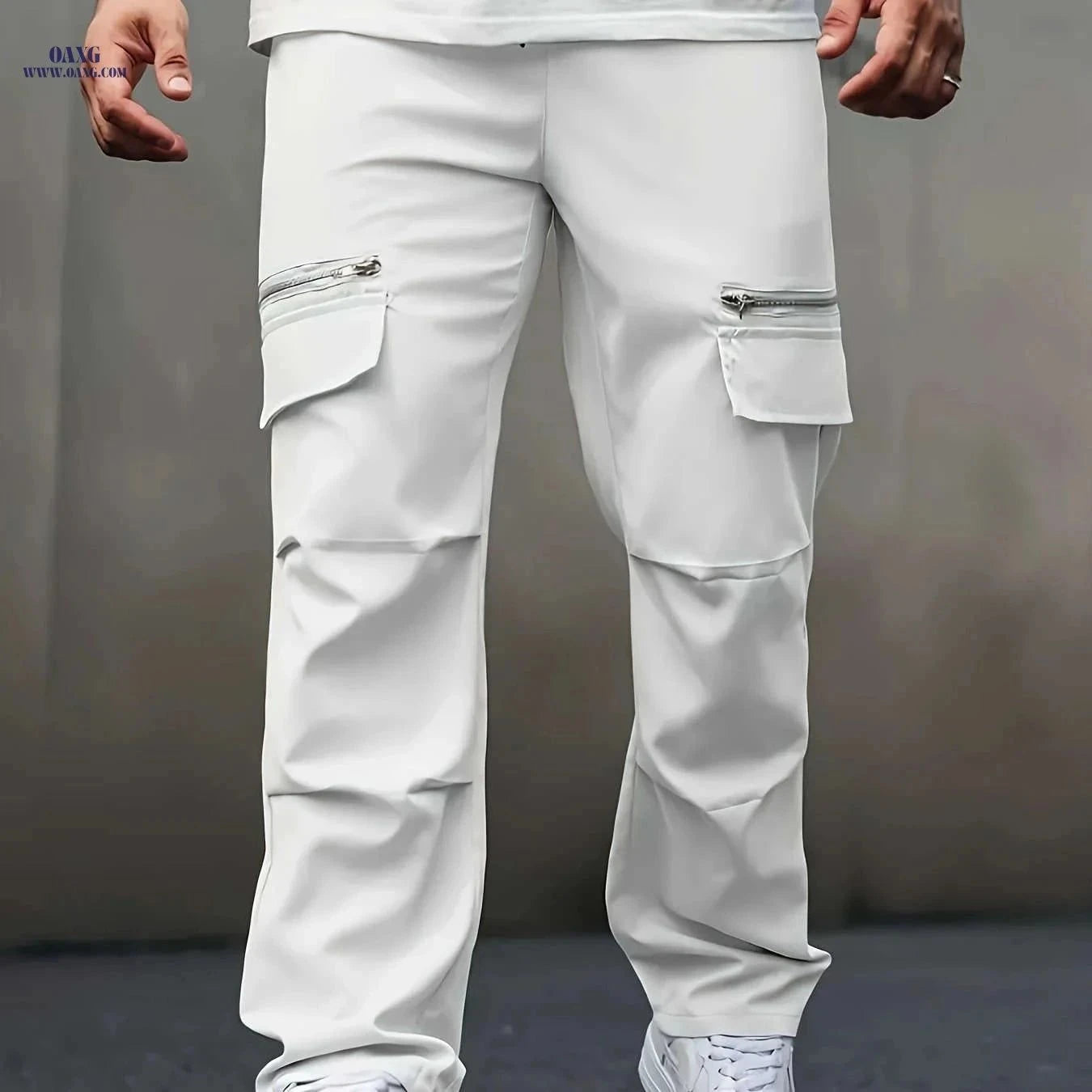 Men's Casual Loose Cargo Pants - Lightweight Drawstring for Summer   OAXG Black / FR S