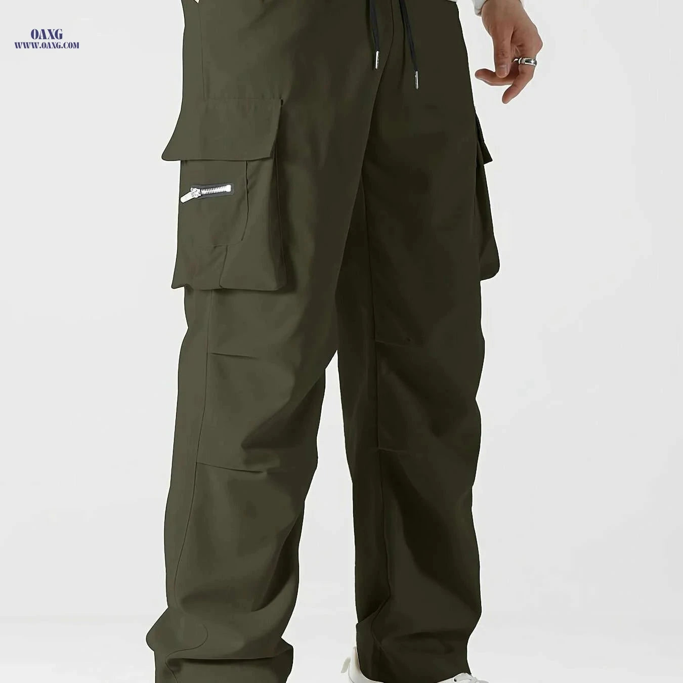 Men's Casual Loose Fit Cargo Pants - Stylish with Multiple Pockets   OAXG Black / S