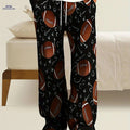 Men's Casual Loose-Fit Pants - All-Over Football Print, Machine Washable   OAXG Mixed Color / M