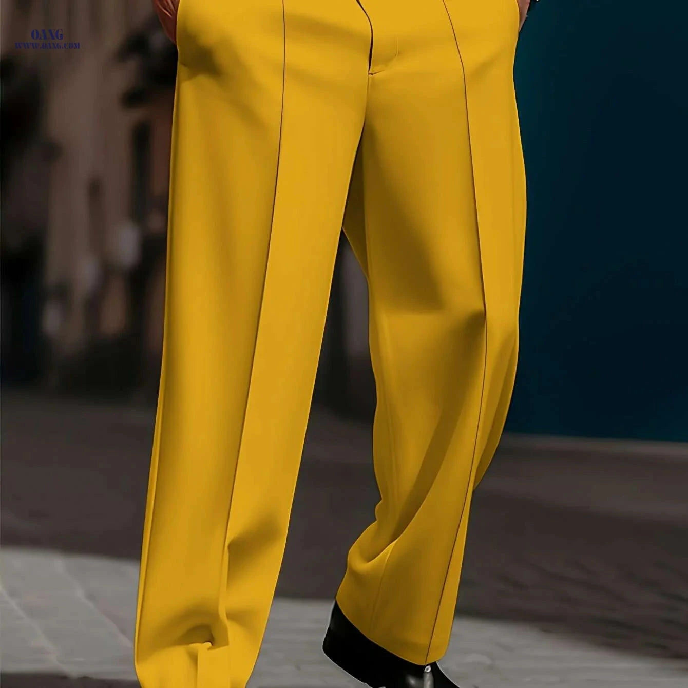 Men's Casual Loose Fit Trousers - Comfortable Daily Wear   OAXG White / M