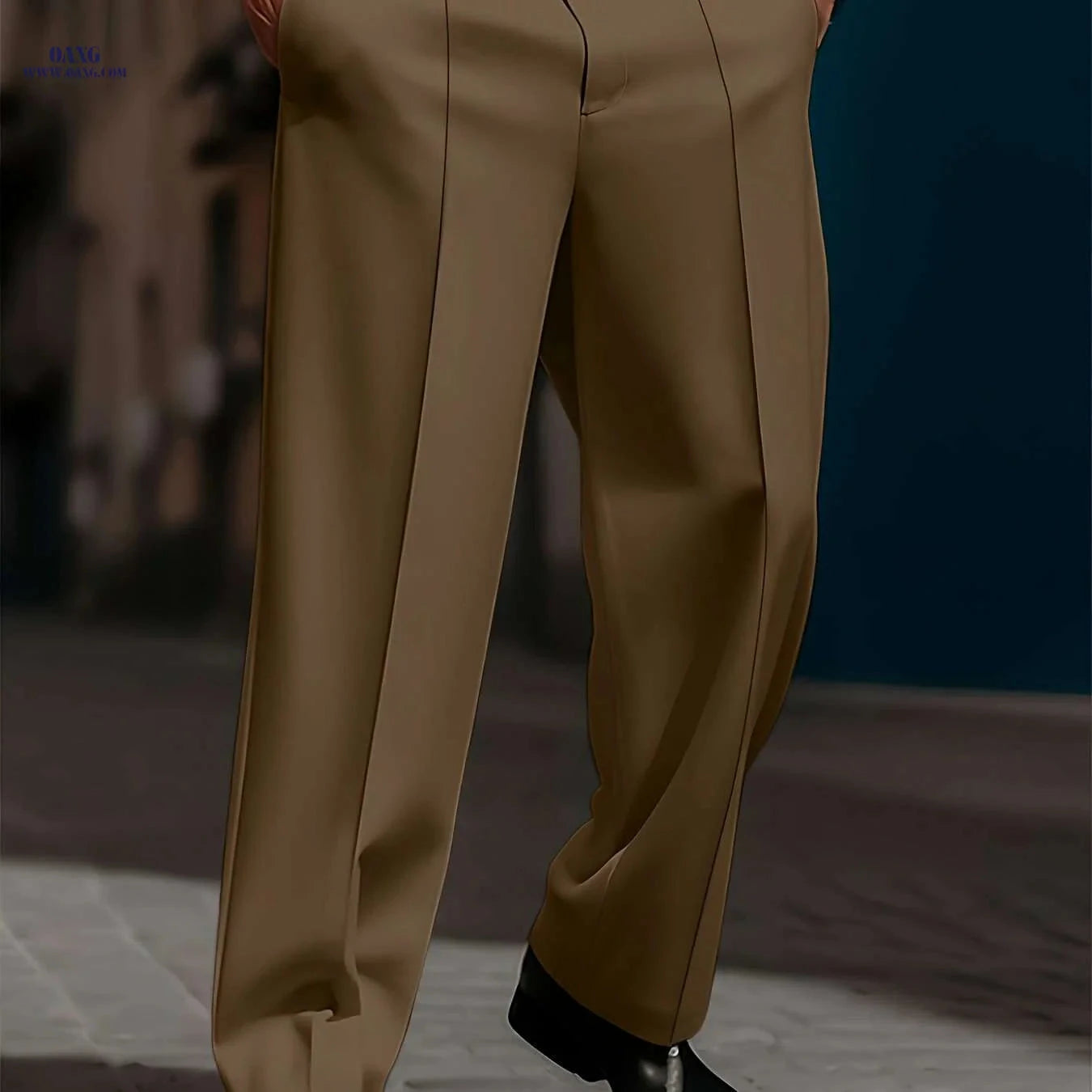 Men's Casual Loose Fit Trousers - Comfortable Daily Wear   OAXG White / M