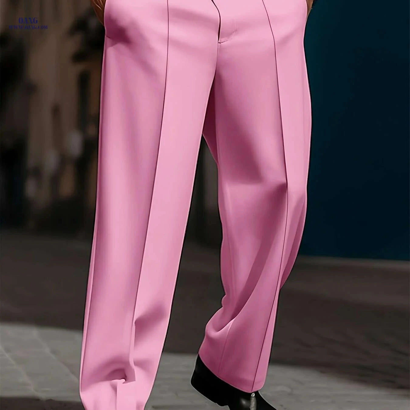 Men's Casual Loose Fit Trousers - Comfortable Daily Wear   OAXG White / M