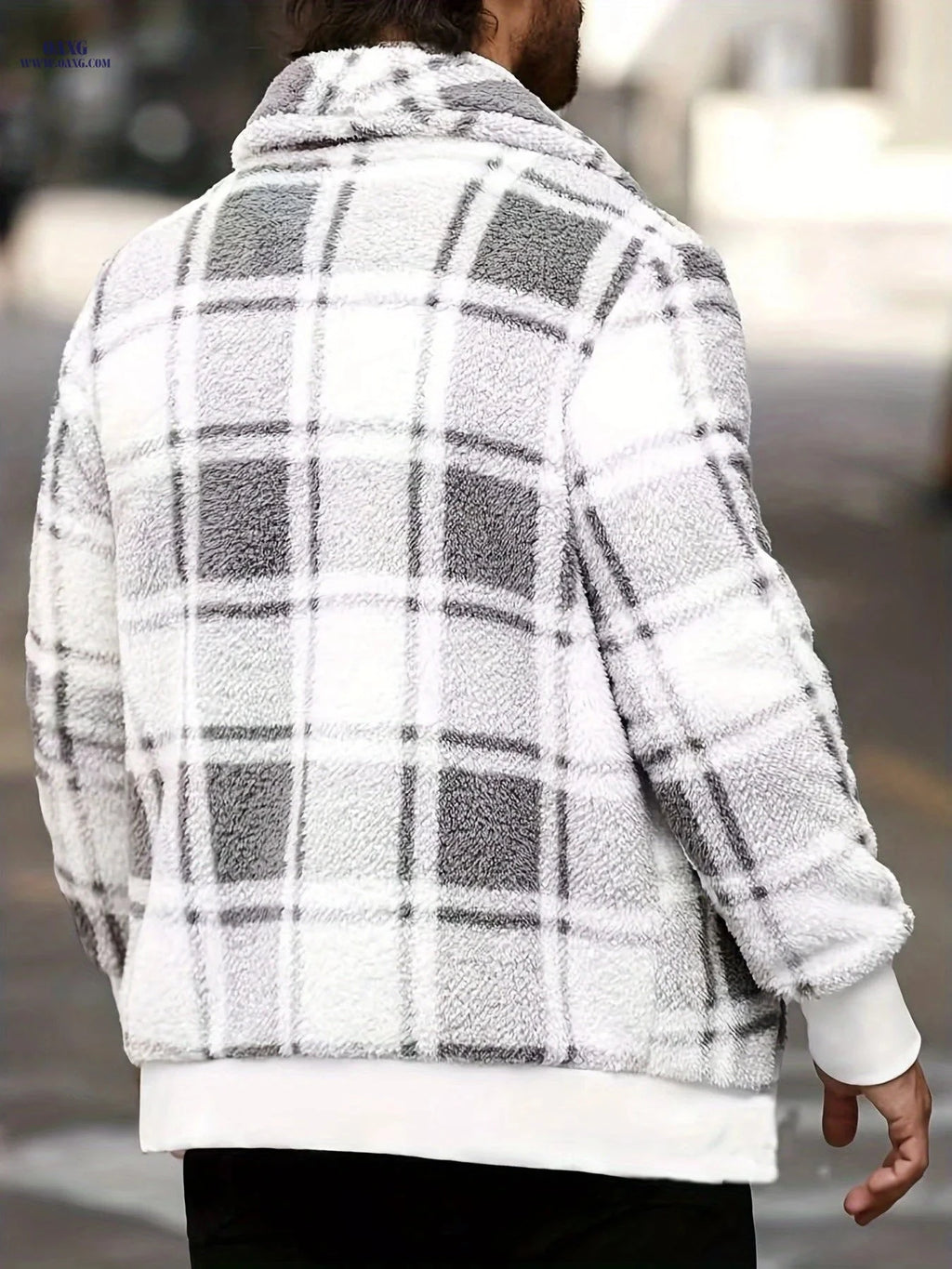 Men's Casual Minimalist Jacket - Stretchy Fleece for Fall/Winter   OAXG White / FR S