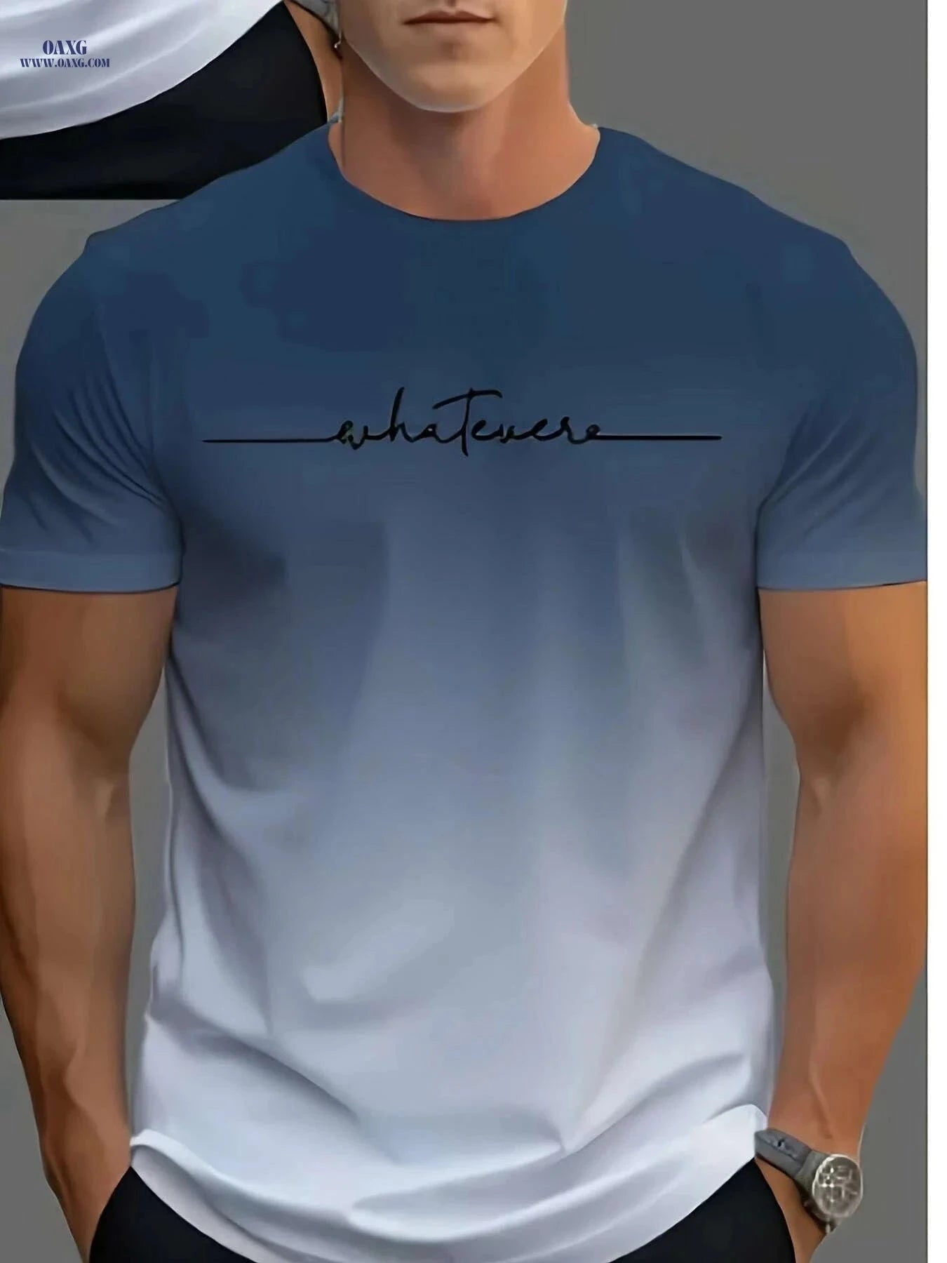 Men's Casual Novelty T-Shirt Set - 3 Fun Designs, Crew Neck   OAXG Mixed Color / S