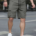 Men's Casual Outdoor Cargo Shorts - Lightweight Polyester, Loose Fit   OAXG 