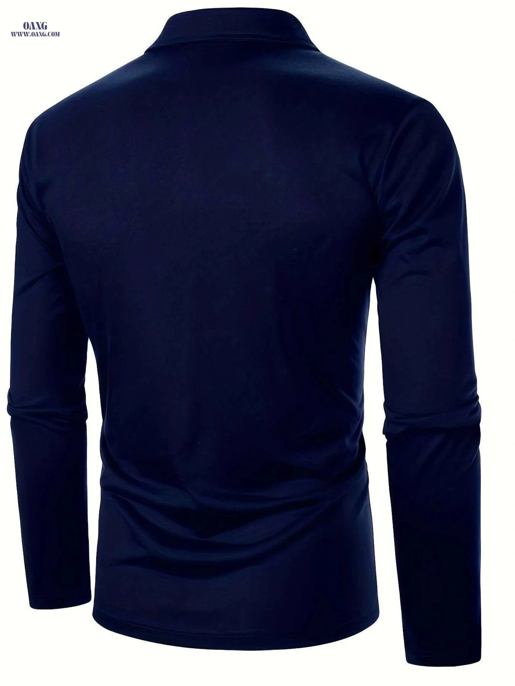Men's Casual Patchwork Shirt - Long Sleeve Stylish Geometric Design   OAXG Black / S