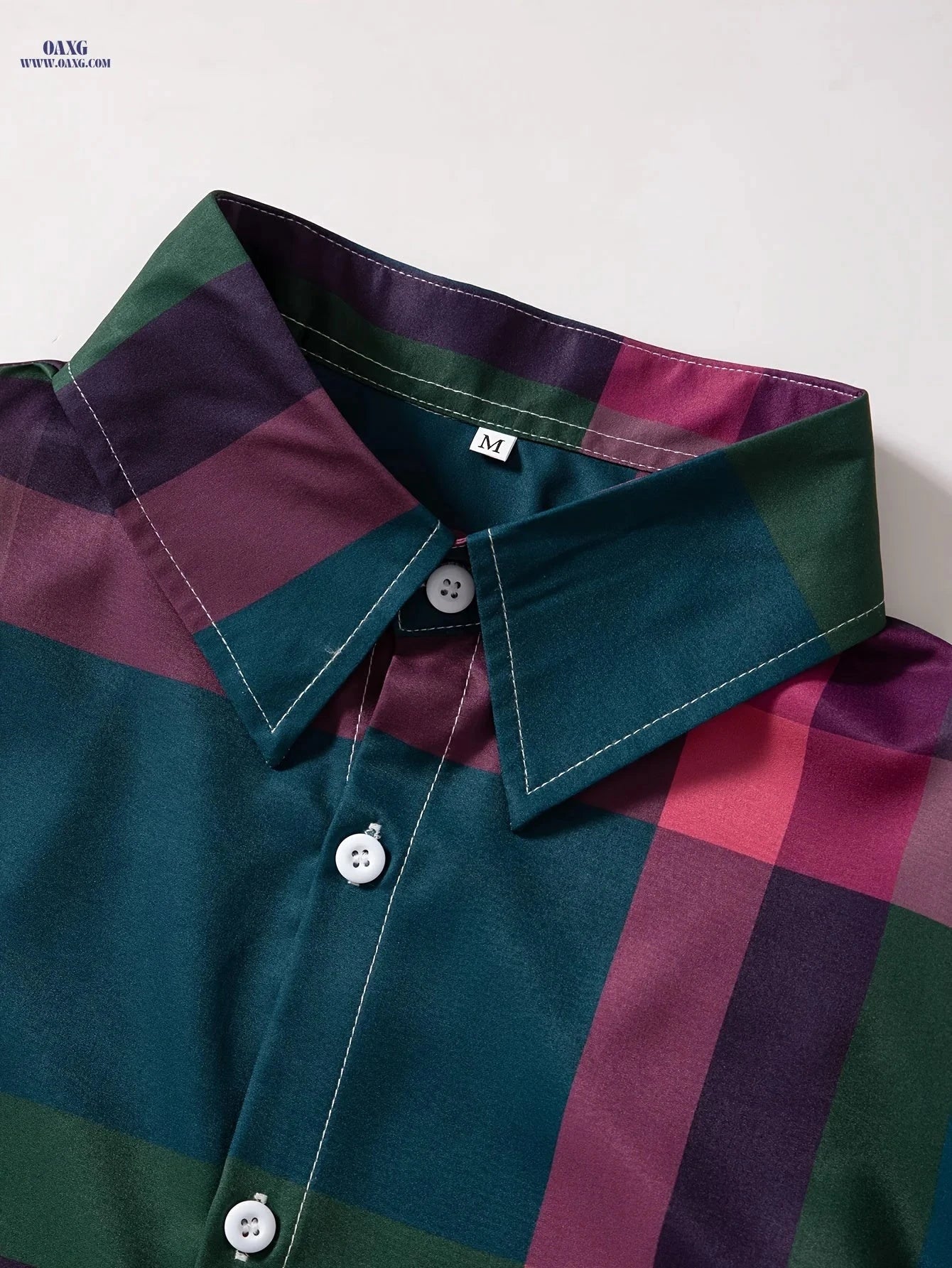 Men's Casual Plaid Shirt - Short Sleeve, Breathable Summer Style   OAXG 