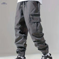 Men's Casual Polyester Overalls - Solid Color, Regular Fit, Pockets   OAXG grey / FR S