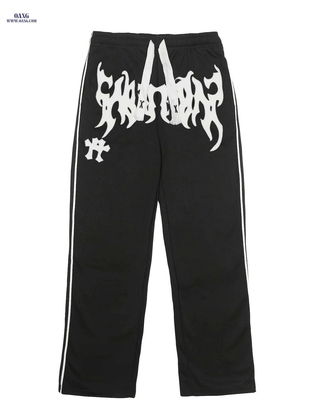 Men's Casual Printed Sports Pants - Geometric Pattern, Regular Fit   OAXG 