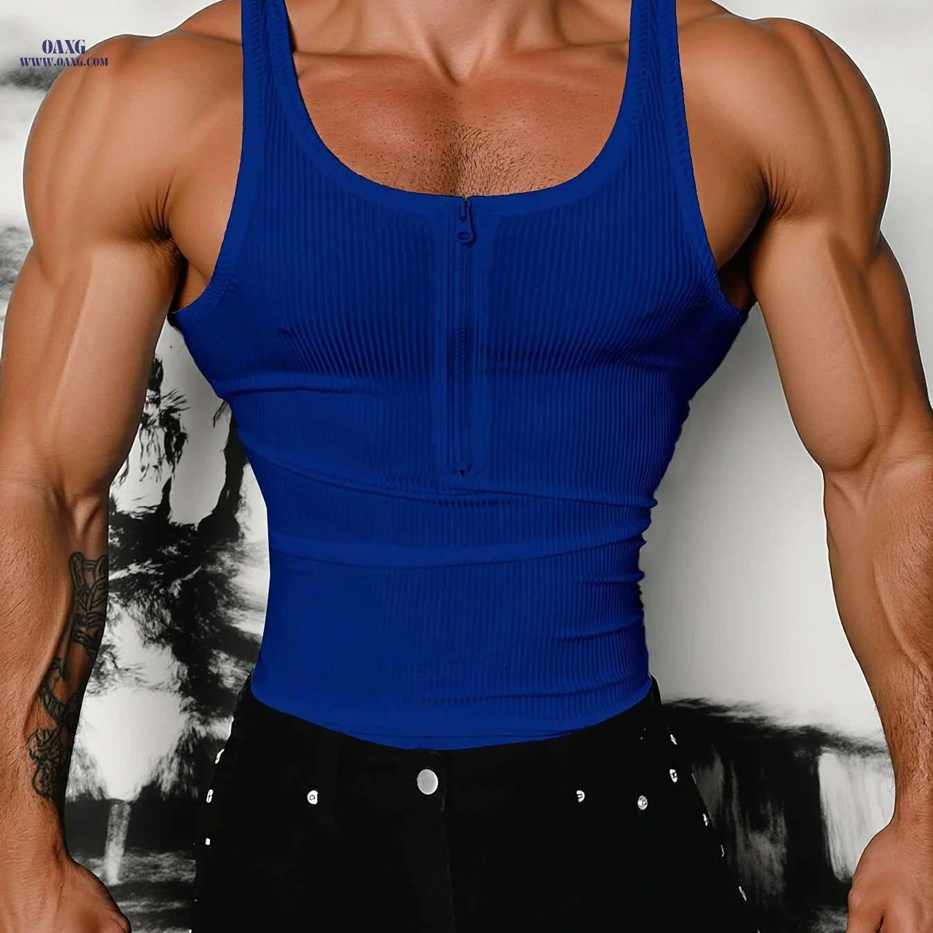 Men’s Casual Quarter Zip Vest - Slim Fit, Medium Stretch Polyester   OAXG 