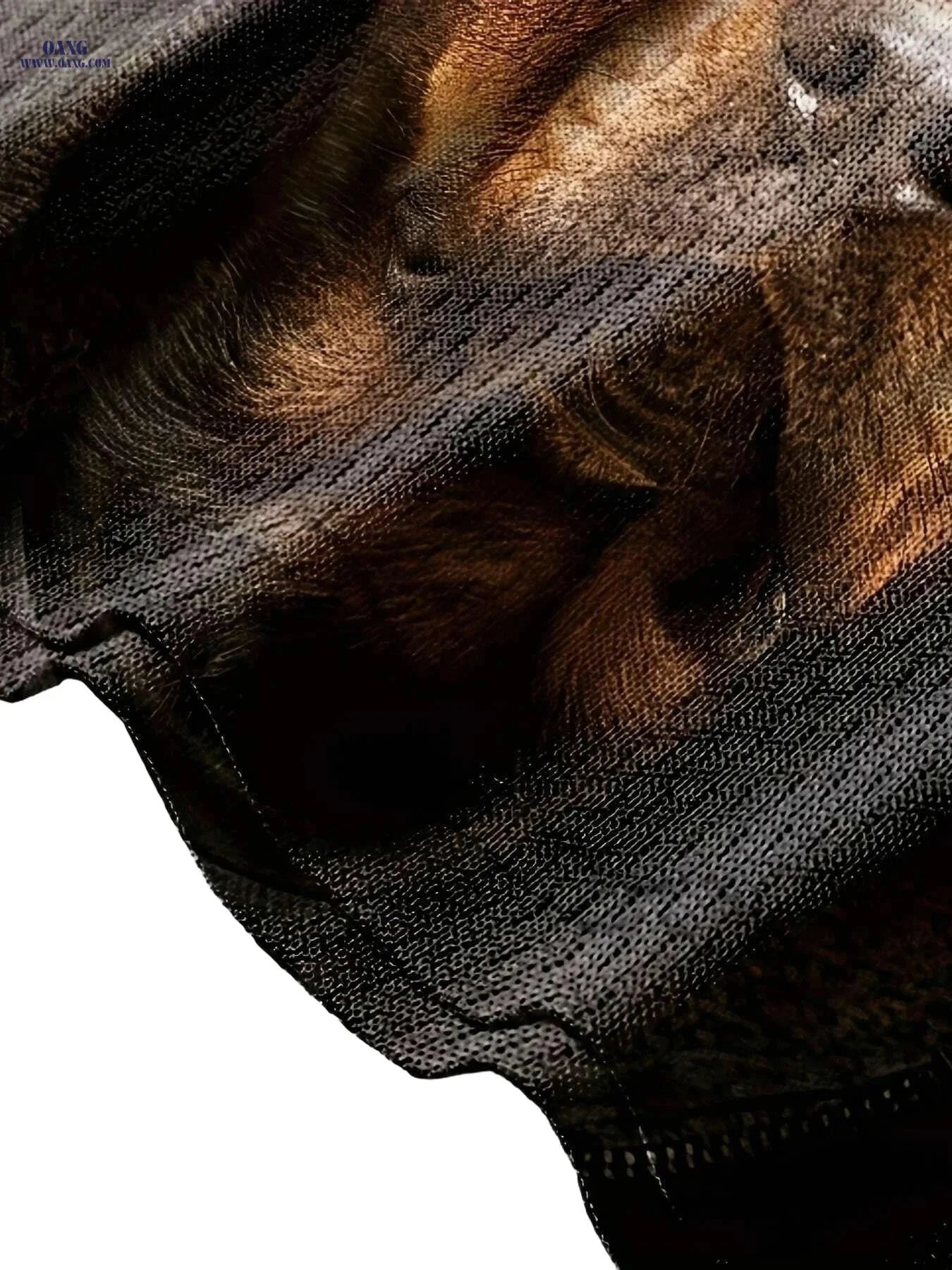 Men's Casual Rottweiler Print T-Shirt - Soft Polyester, Crew Neck   OAXG 