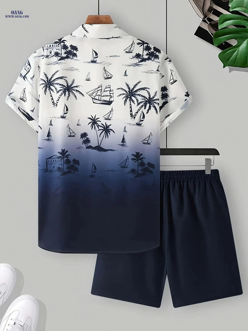 Men's Casual Shirt and Shorts Set - Comfortable Summer Wear   OAXG Mixed colors / FR S