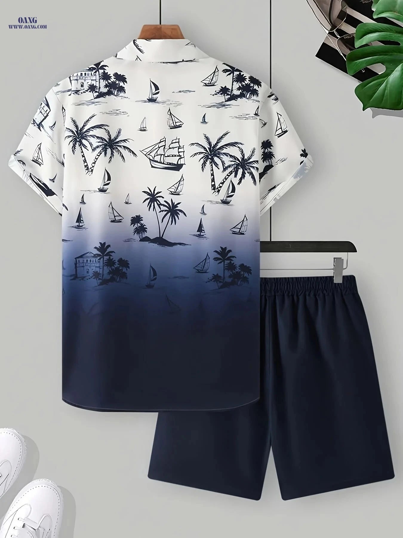 Men's Casual Shirt and Shorts Set - Comfortable Summer Wear   OAXG Mixed colors / FR S