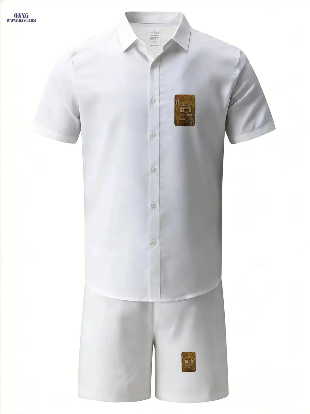 Men's Casual Shirt and Shorts Set - Unique Pattern Outdoor Wear   OAXG 