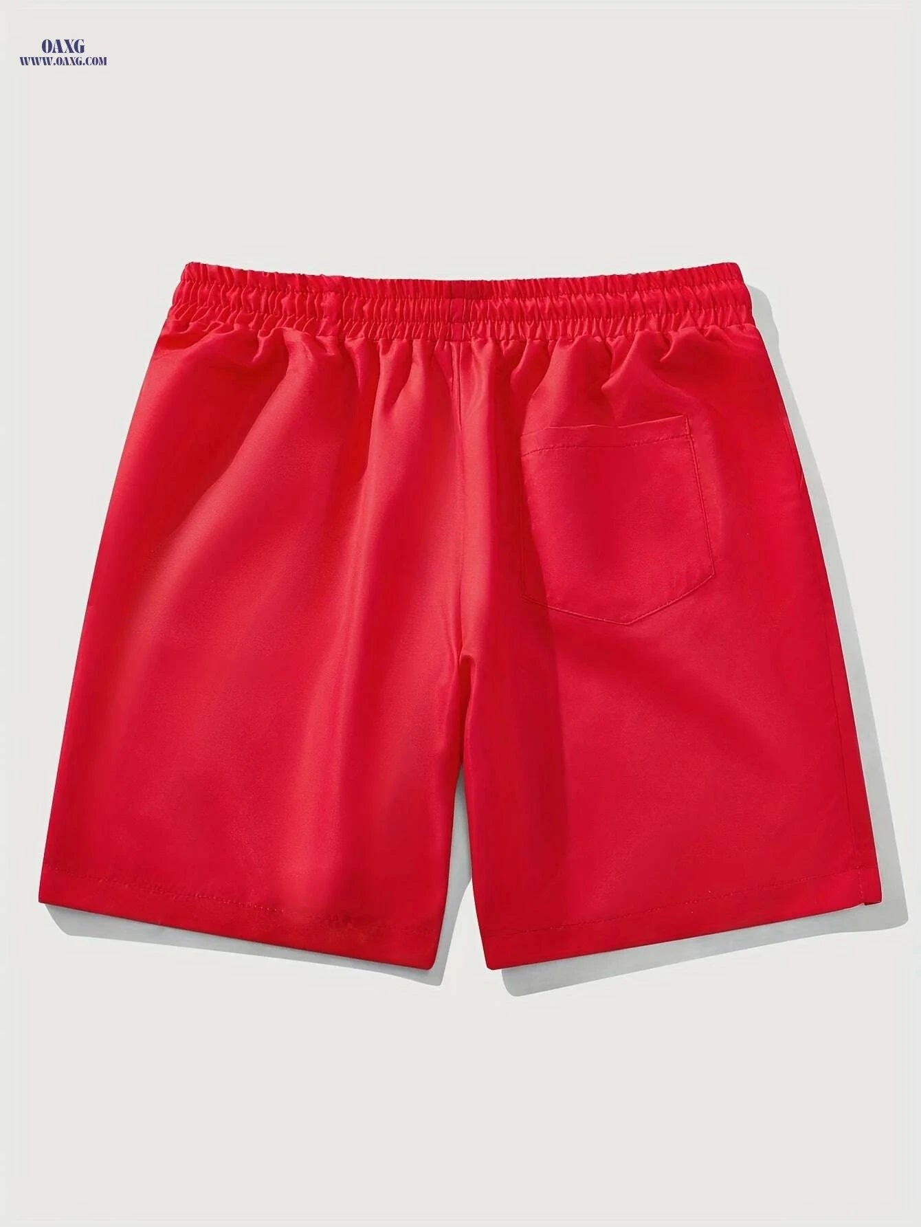Men's Casual Short Pants - Woven Polyester, Regular Fit, Alphabet Pattern   OAXG 