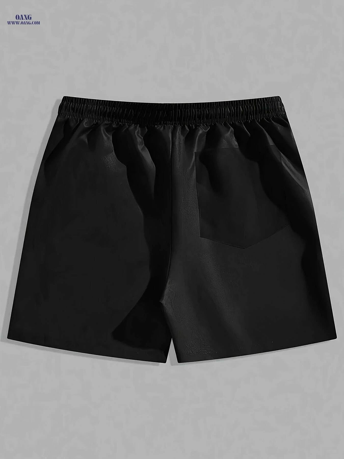 Men's Casual Short Pants - Woven Polyester, Regular Fit, Alphabet Pattern   OAXG Red / S