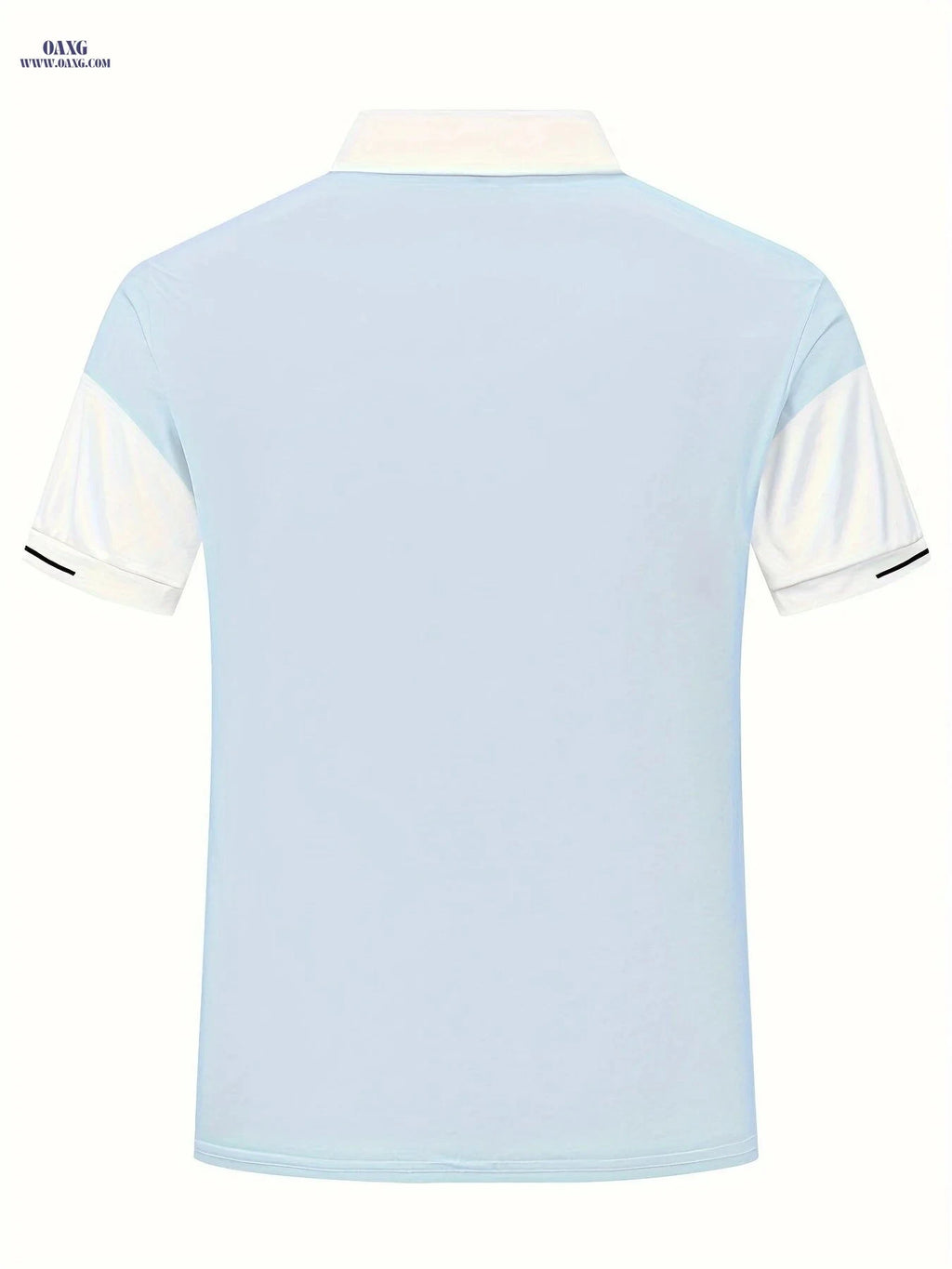 Men's Casual Short Sleeve Polo Shirt - Comfortable Summer Style   OAXG Light Blue / FR S
