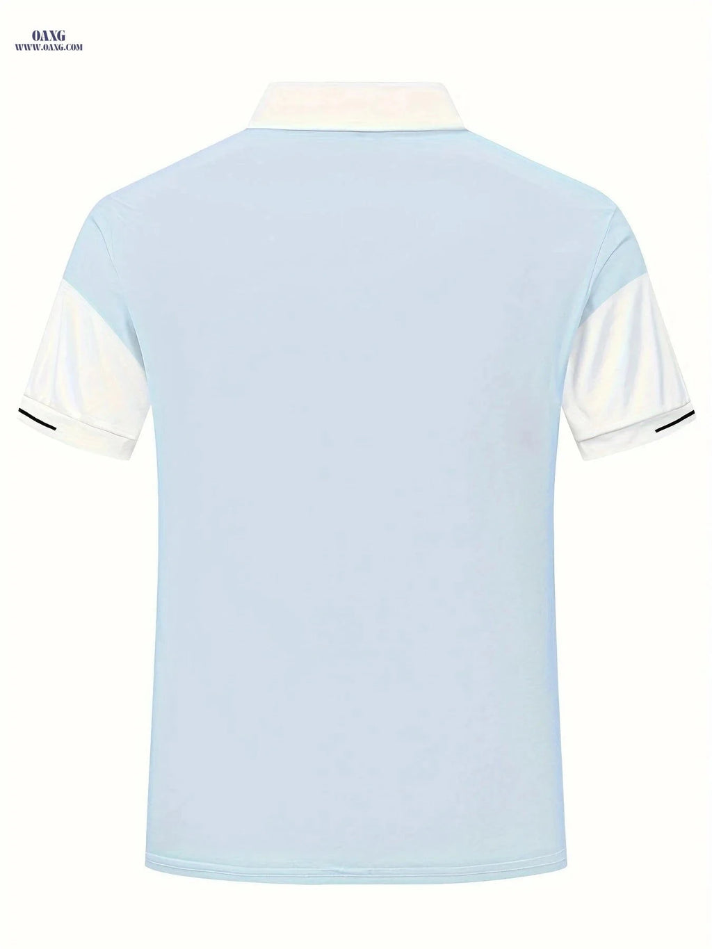 Men's Casual Short Sleeve Polo Shirt - Comfortable Summer Style   OAXG Light Blue / FR S