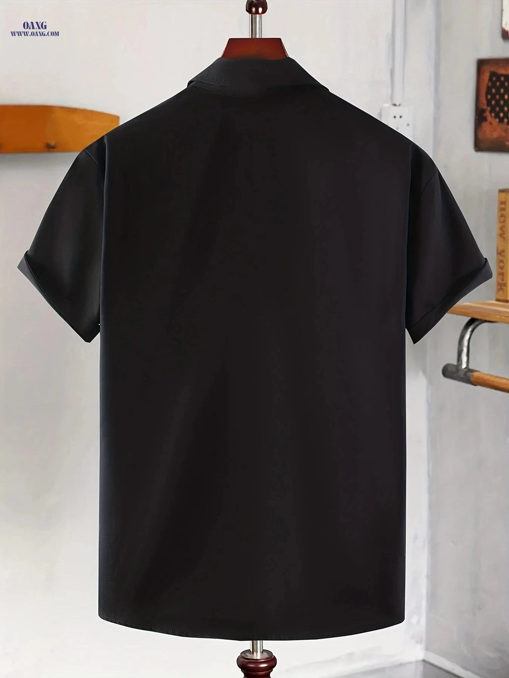 Men's Casual Short-Sleeve Print Shirt - Summer Lapel Style Top   OAXG 