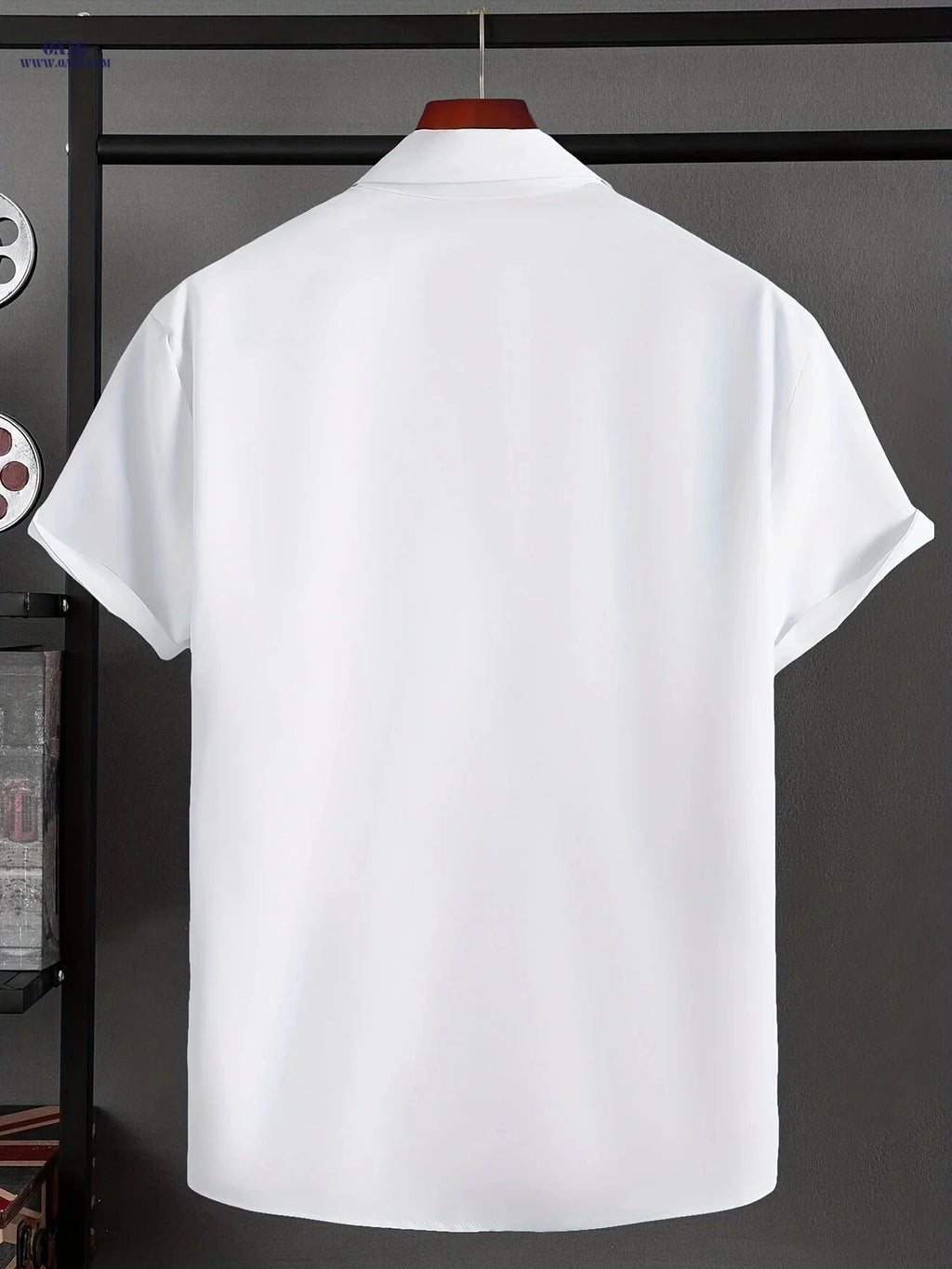 Men's Casual Short-Sleeve Print Shirt - Summer Lapel Style Top   OAXG 