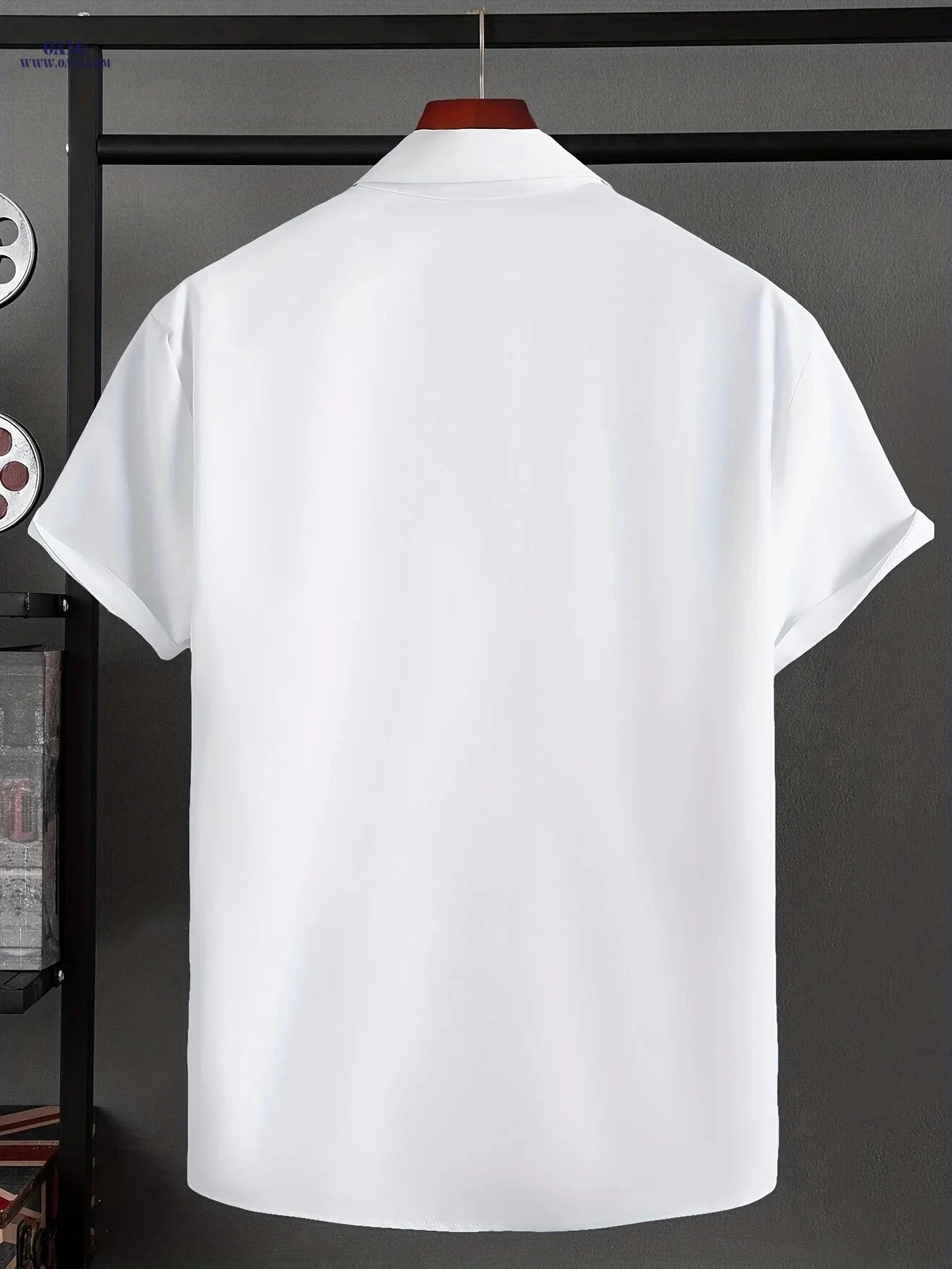 Men's Casual Short-Sleeve Print Shirt - Summer Lapel Style Top   OAXG 