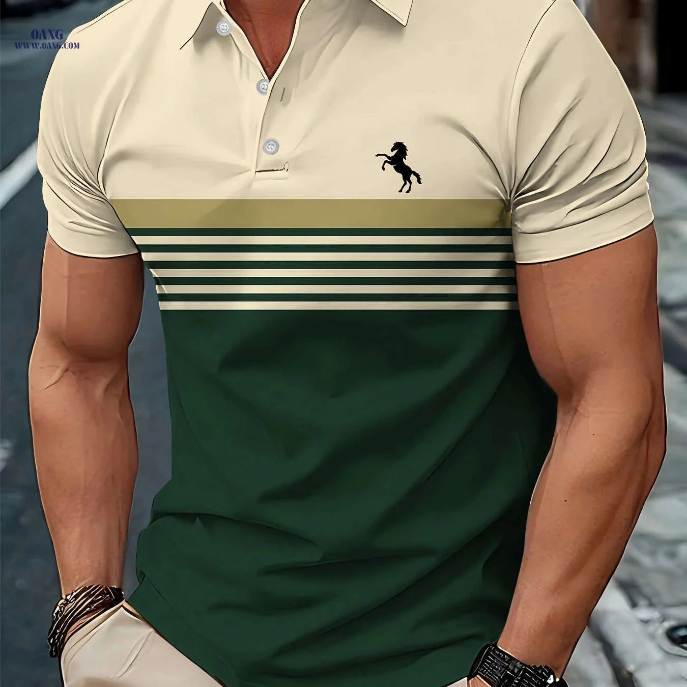 Men’s Casual Short Sleeve Shirt - Comfortable Fit for Weekends   OAXG 