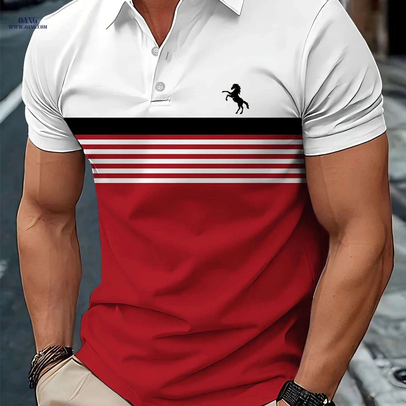 Men’s Casual Short Sleeve Shirt - Comfortable Fit for Weekends   OAXG 