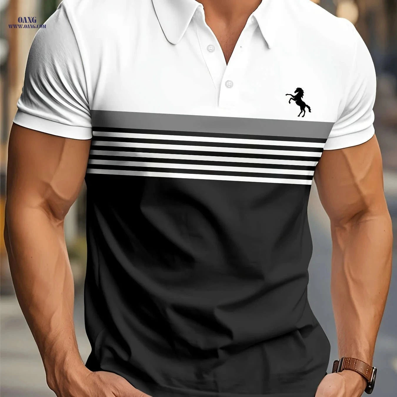 Men’s Casual Short Sleeve Shirt - Comfortable Fit for Weekends   OAXG 