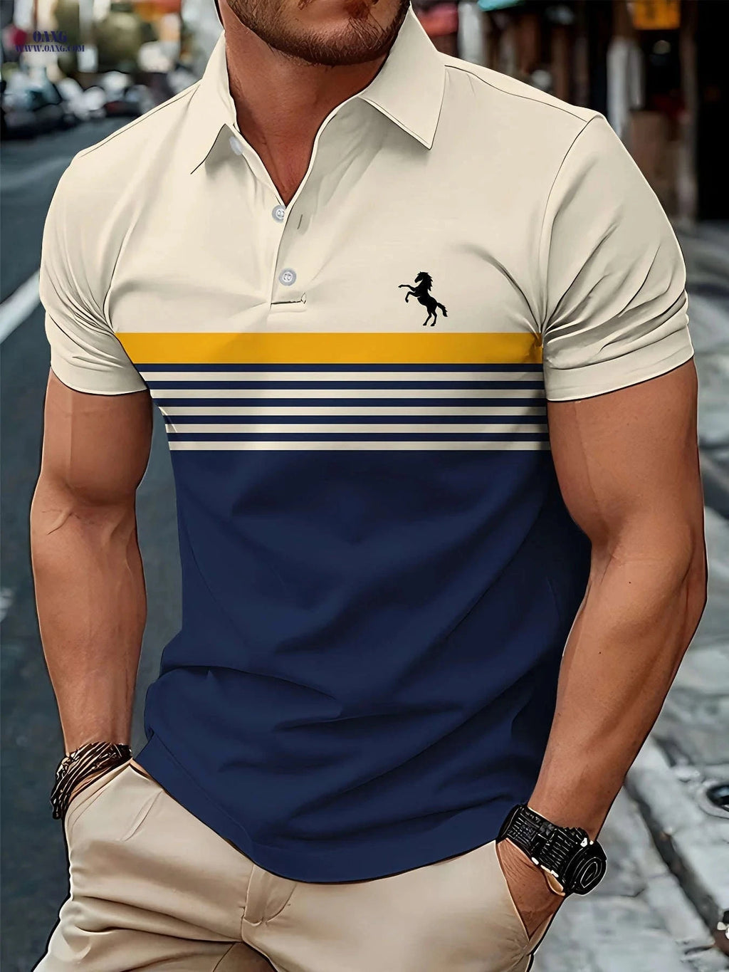 Men’s Casual Short Sleeve Shirt - Comfortable Fit for Weekends   OAXG ZSKZPL018 / FR S