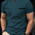 Men's Casual Short Sleeve T-Shirt - "Face the Future" Print, Lightweight   OAXG Mixed Color / S