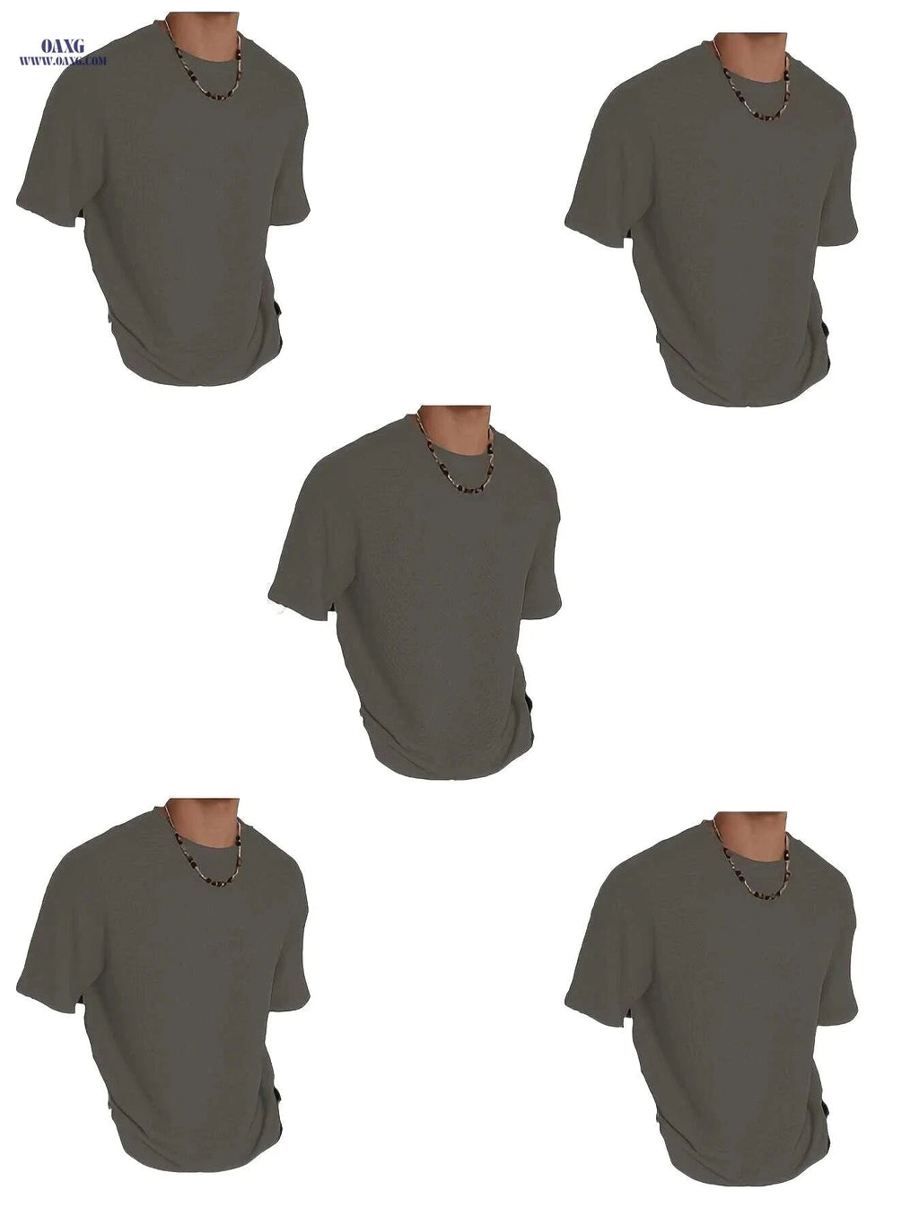 Men's Casual Short Sleeve T-Shirt - Loose Fit for Summer Comfort   OAXG 