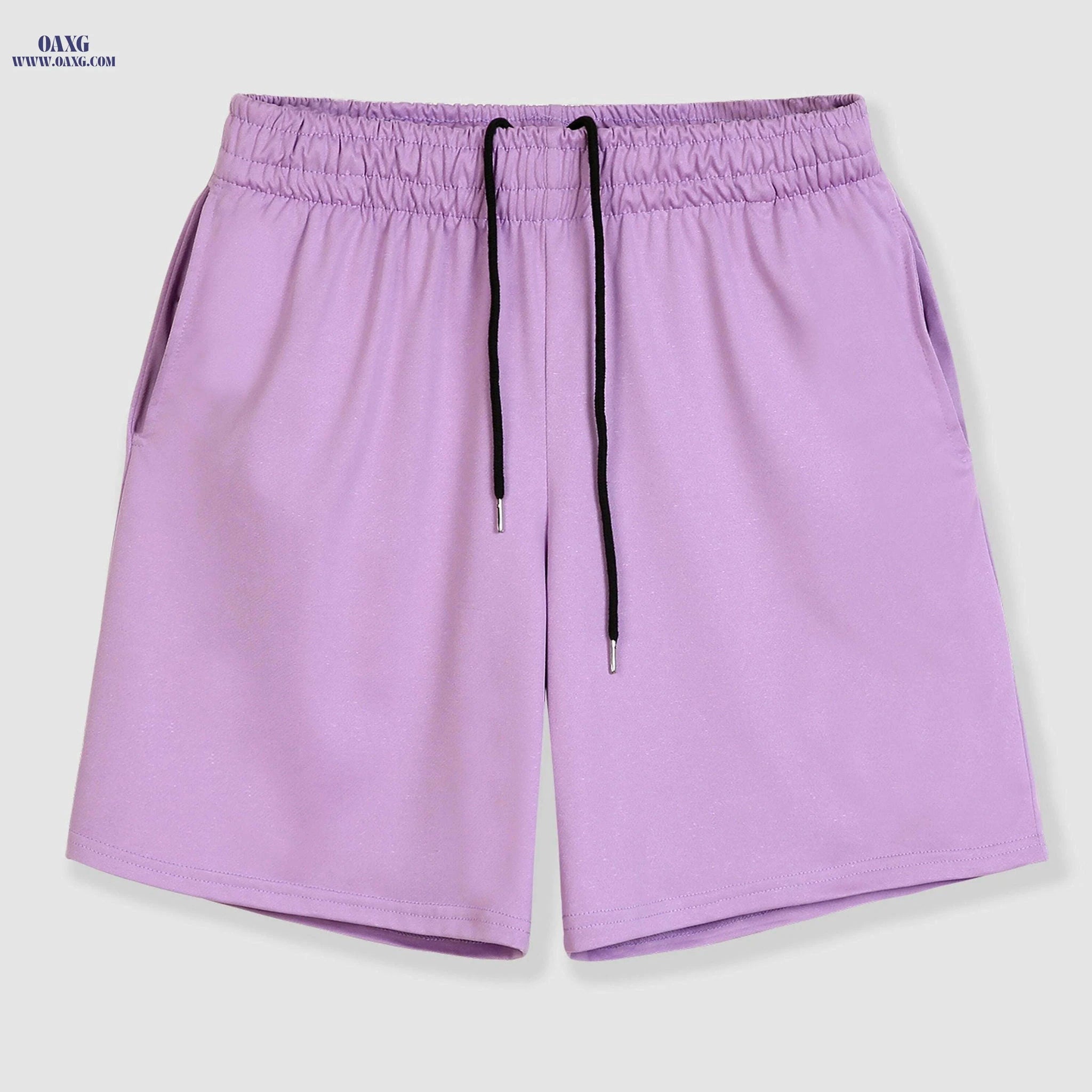 Men’s Casual Shorts - Moisture-Wicking Elastic Waist, Side Pockets   OAXG 