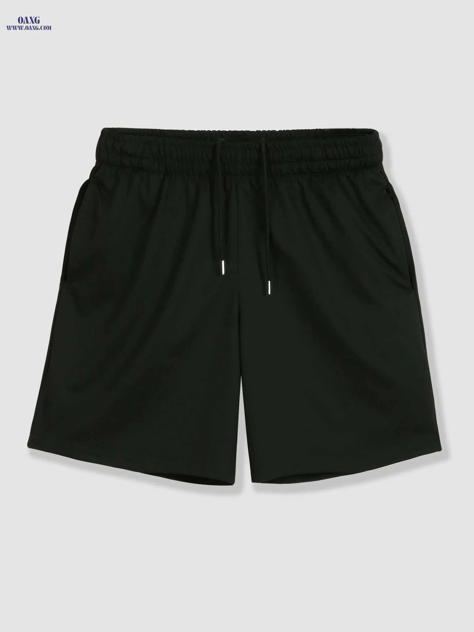 Men’s Casual Shorts - Moisture-Wicking Elastic Waist, Side Pockets   OAXG Black / S