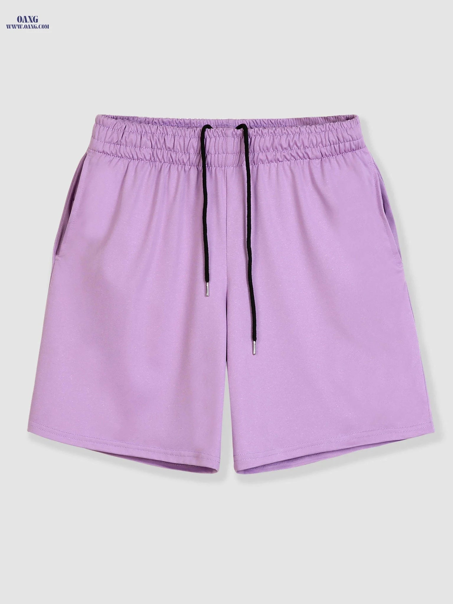 Men’s Casual Shorts - Moisture-Wicking Elastic Waist, Side Pockets   OAXG Black / S