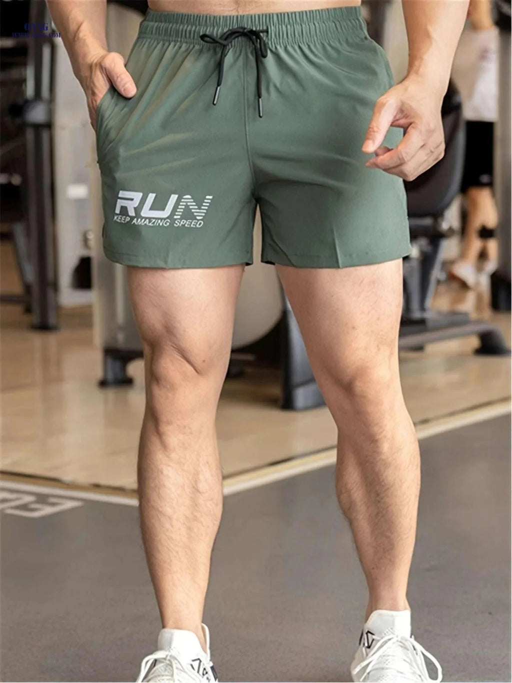 Men’s Casual Shorts with Drawstring - Perfect for Running and Fitness   OAXG 