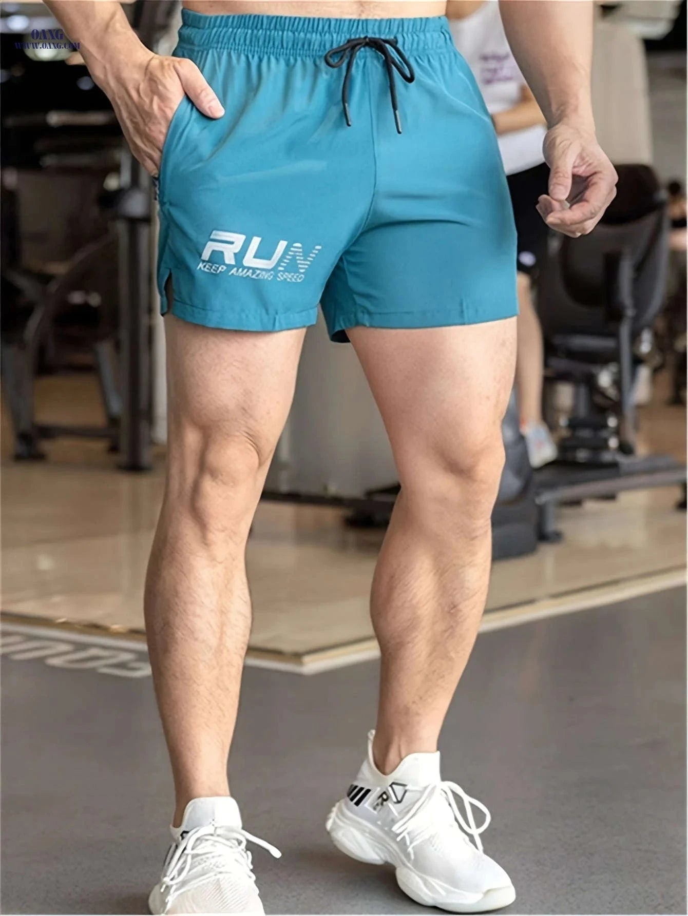 Men’s Casual Shorts with Drawstring - Perfect for Running and Fitness   OAXG Black / FR XS