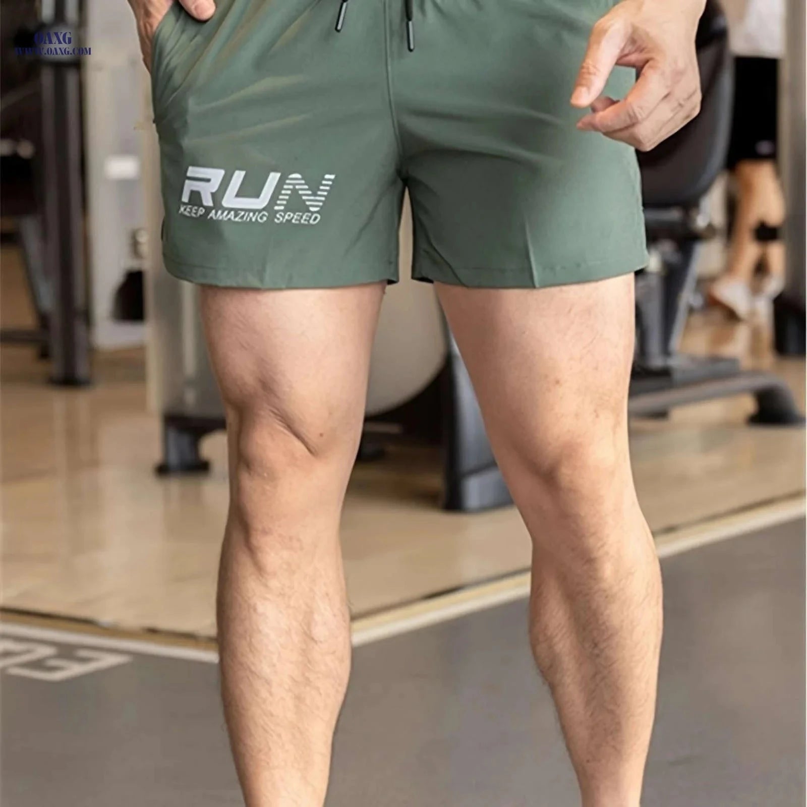 Men’s Casual Shorts with Drawstring - Perfect for Running and Fitness   OAXG 