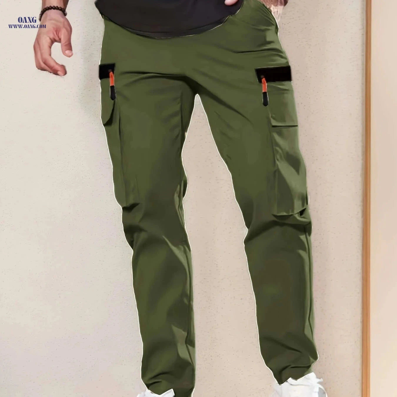 Men's Casual Solid Color Cargo Pants - Perfect for Summer Style   OAXG 