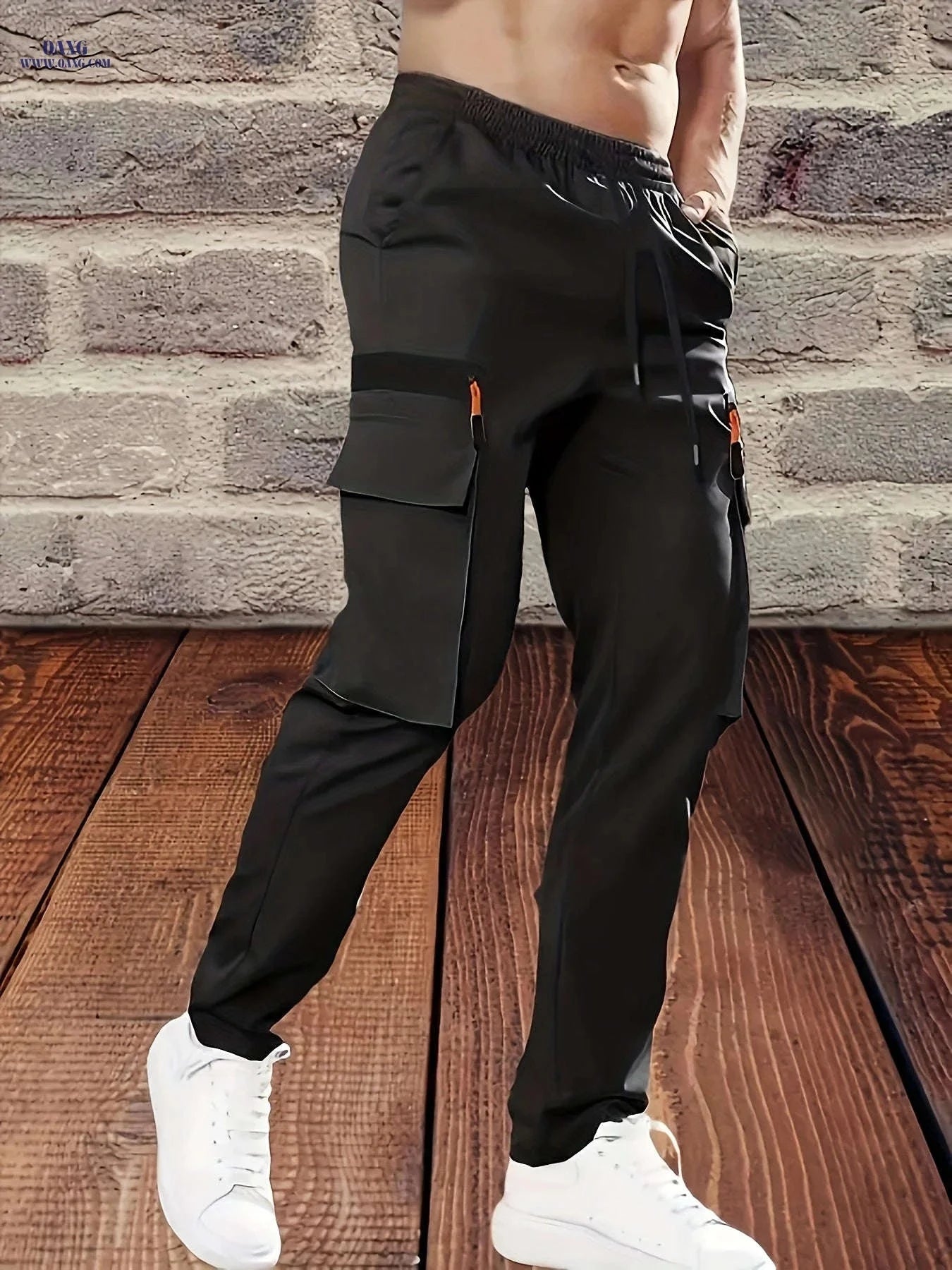 Men's Casual Solid Color Cargo Pants - Perfect for Summer Style   OAXG Khaki / FR S
