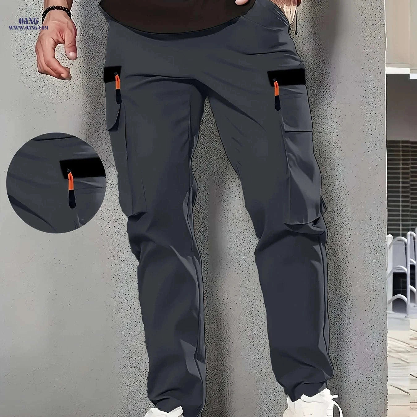 Men's Casual Solid Color Cargo Pants - Perfect for Summer Style   OAXG 