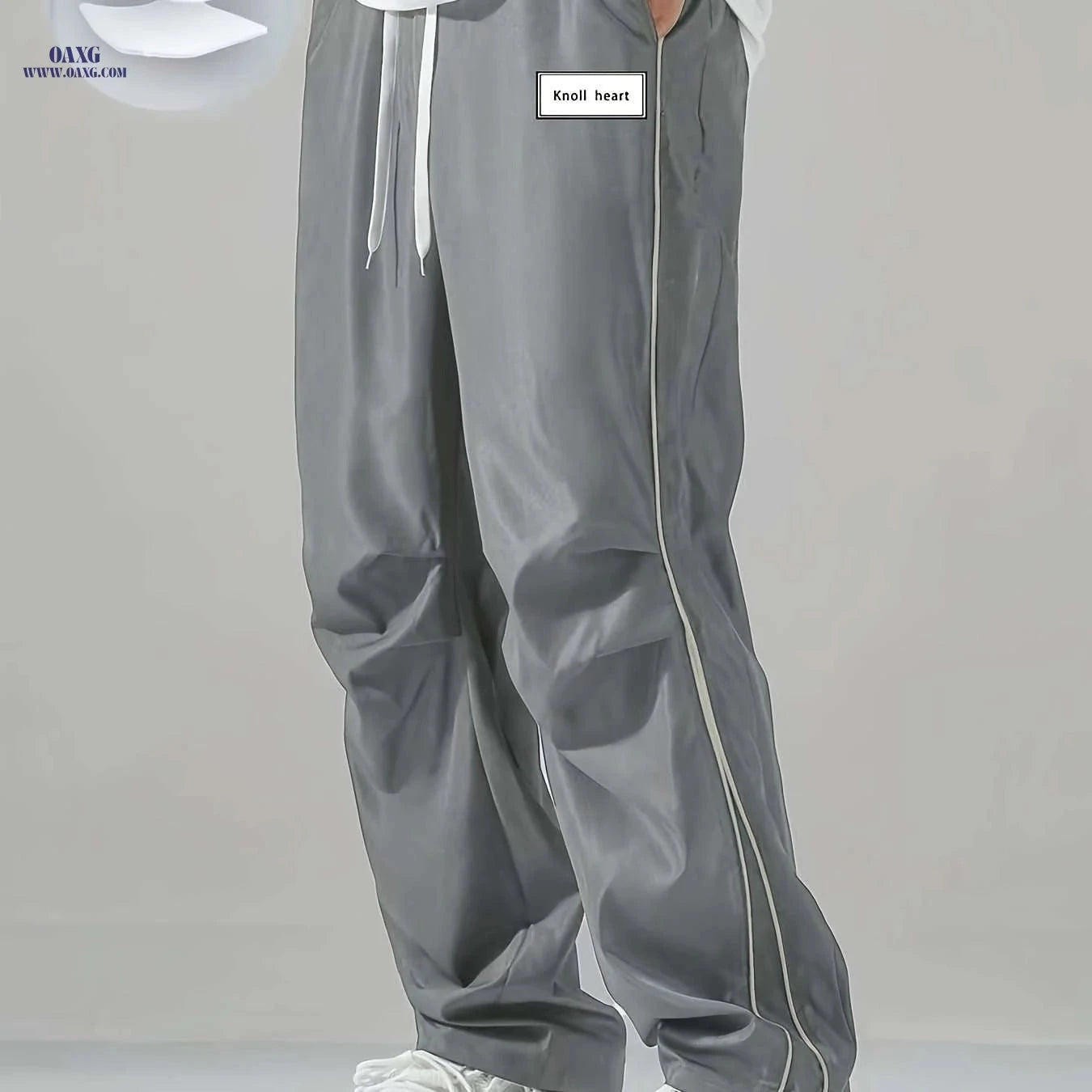 Men's Casual Sports Cargo Pants - Quick-Dry, Loose Fit, Striped   OAXG 