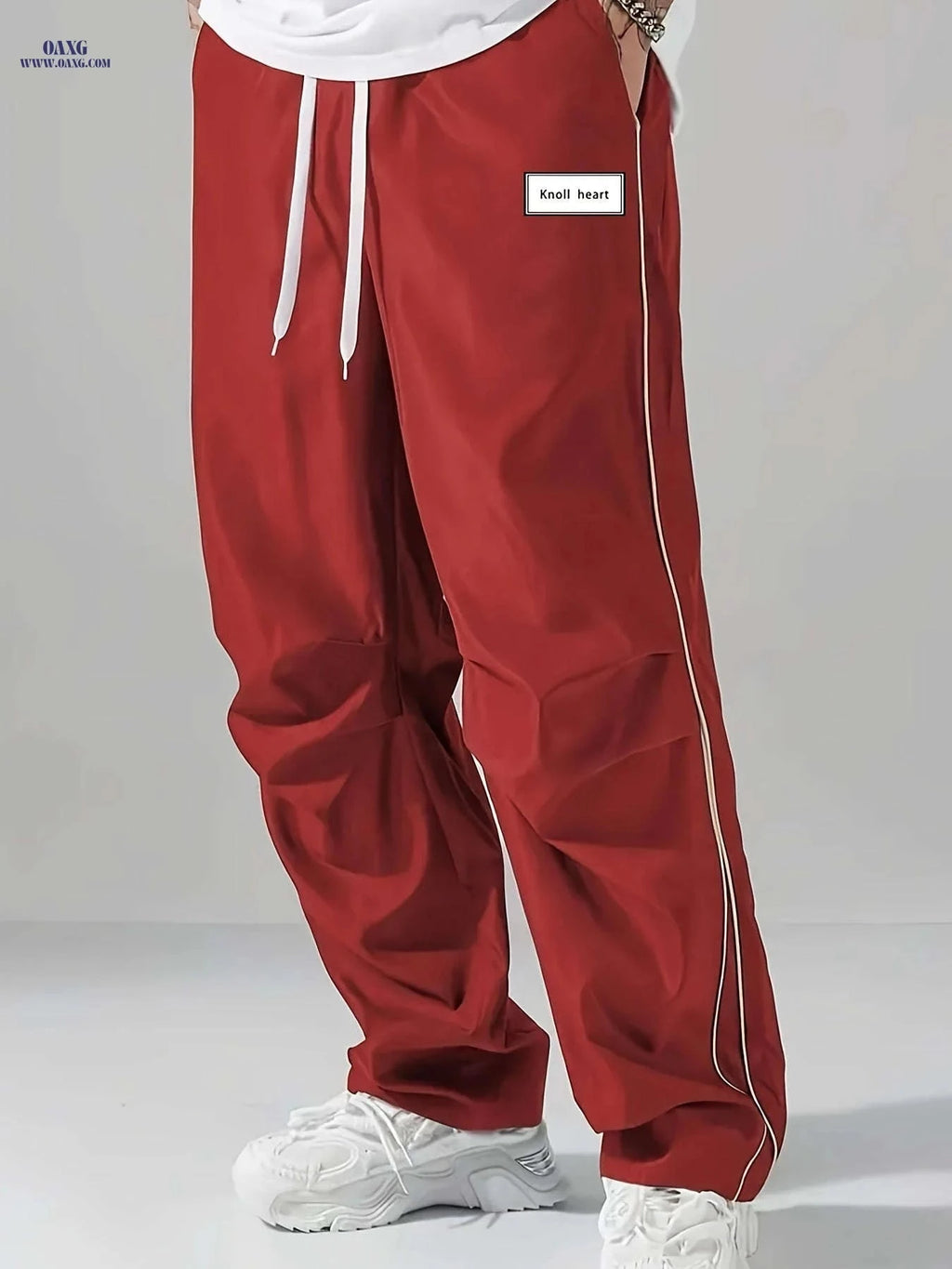 Men's Casual Sports Cargo Pants - Quick-Dry, Loose Fit, Striped   OAXG 
