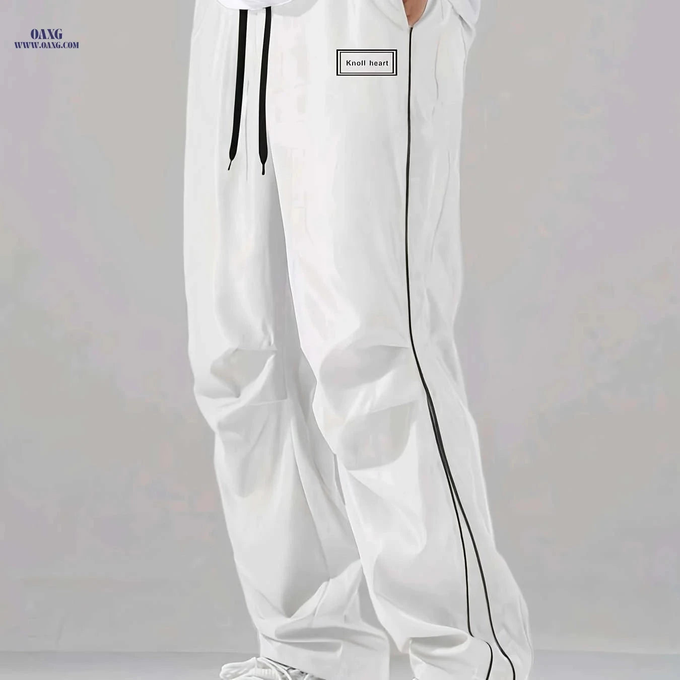 Men's Casual Sports Cargo Pants - Quick-Dry, Loose Fit, Striped   OAXG 