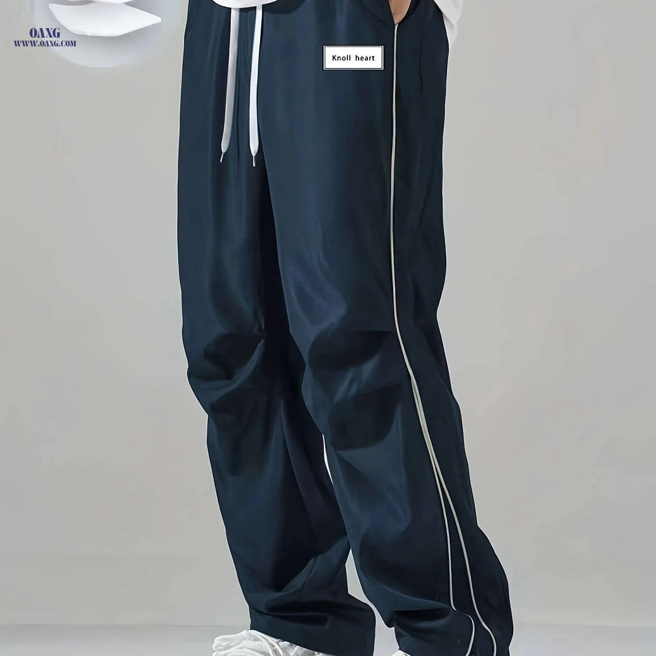 Men's Casual Sports Cargo Pants - Quick-Dry, Loose Fit, Striped   OAXG 