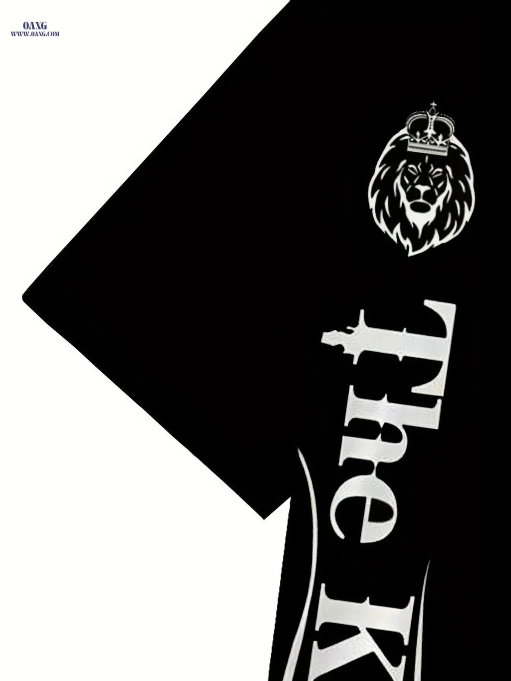 Men's Casual Sports Set - Lion Print Round-Neck & Long Pants   OAXG 