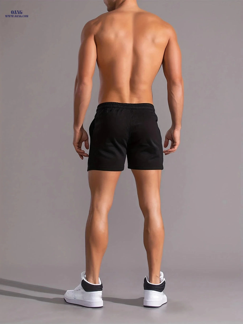 Men's Casual Sports Shorts - Comfortable Stretch Fit, Drawstring Style   OAXG 